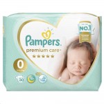 Подгузники, Pampers (Памперс) 1.5-2.5 кг р. 0 №30 премиум кеа ньюборн