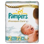 Подгузники, Pampers (Памперс) 3-6 кг р. 2 72 шт премиум кеа мини